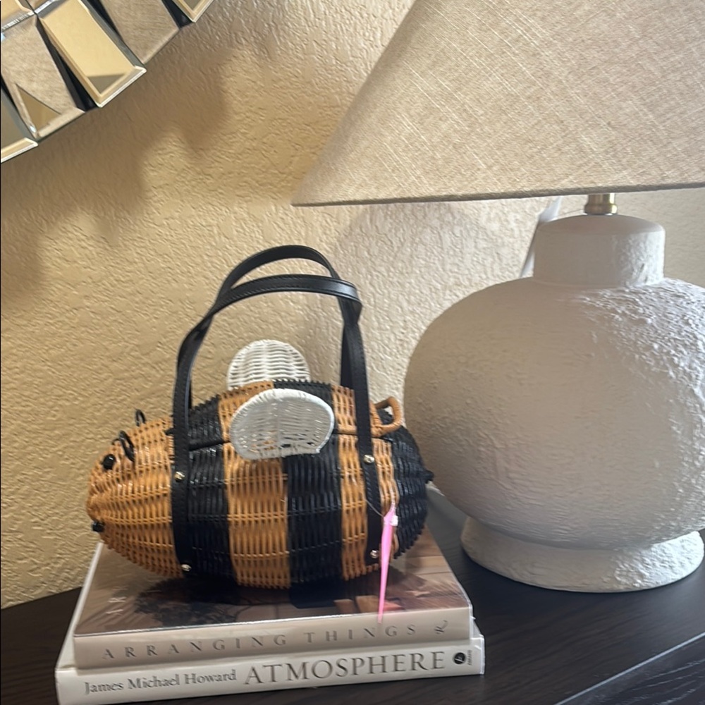 Black and Tan Woven Handbag